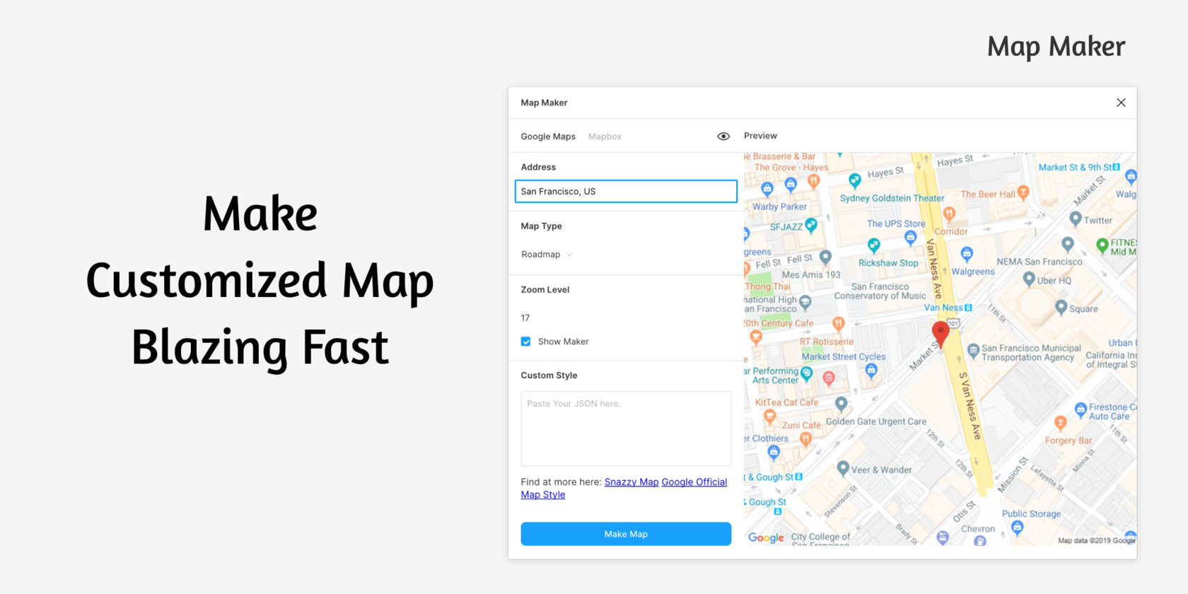 Figma плагін для додавання мап у дизайн: Map maker.